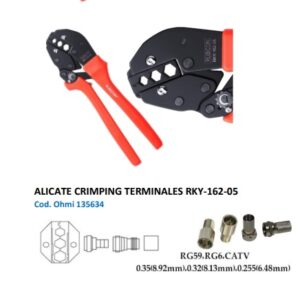 ALICATE PRENSA TERMINAL EXAGONAL 162-05 RUBICON