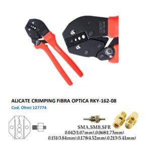 ALICATE PRENSA TERMINAL FIBRA OPTICA 162-08 RUBICON 10"