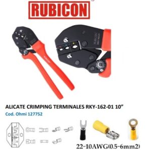 ALICATE PRENSA TERMINAL TIPO OJAL 162-01 RUBICON 10"