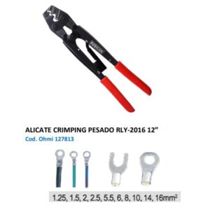 ALICATE PRENSA TERMINAL PESADO LARGO RLY-2016 RUBICON 12"