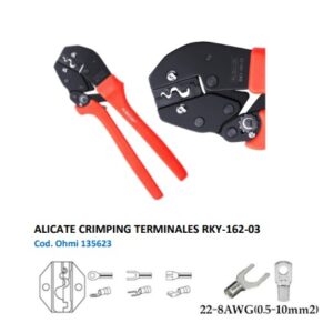 ALICATE PRENSA TERMINAL OJO 162-03 RUBICON