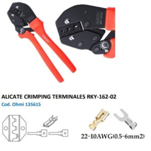ALICATE PRENSA TERMINAL TIPO M 162-02 RUBICON 10"