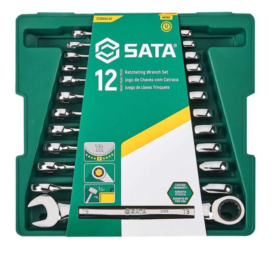 LLAVE MIXTA CON RACHI X 12PZ SATA