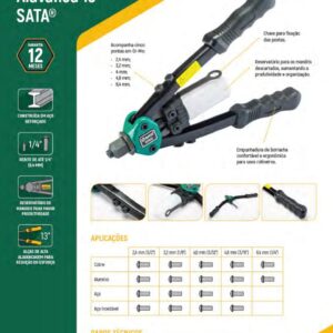 REMACHADORA TIPO TIJERA DE 11" CON RECOLECTORA SATA