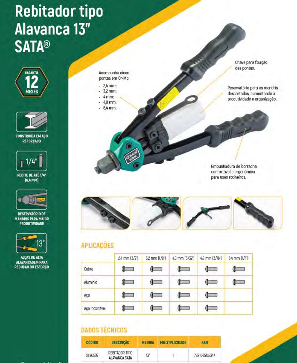 REMACHADORA TIPO TIJERA DE 11" CON RECOLECTORA SATA